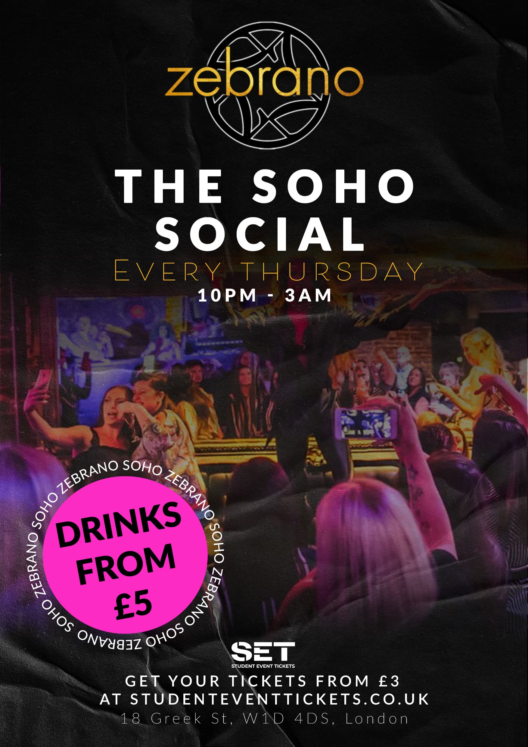 THURSDAYS @ ZEBRANO SOHO 6TH AUGUST at Zebrano Soho