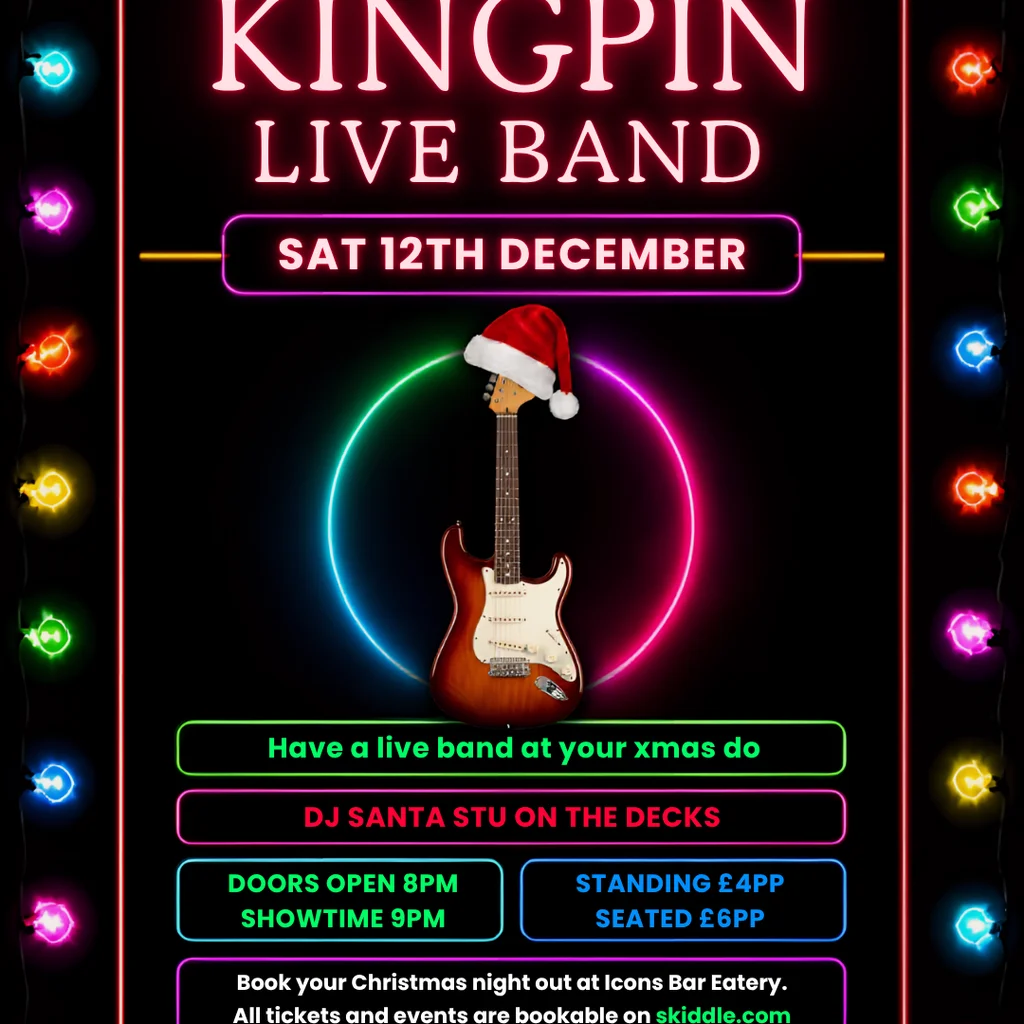 Kingpin Live- Christmas party at ICONS