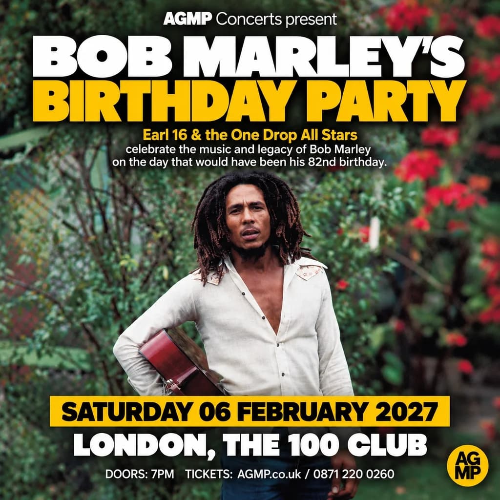 Upcoming event poster at 100 Club
