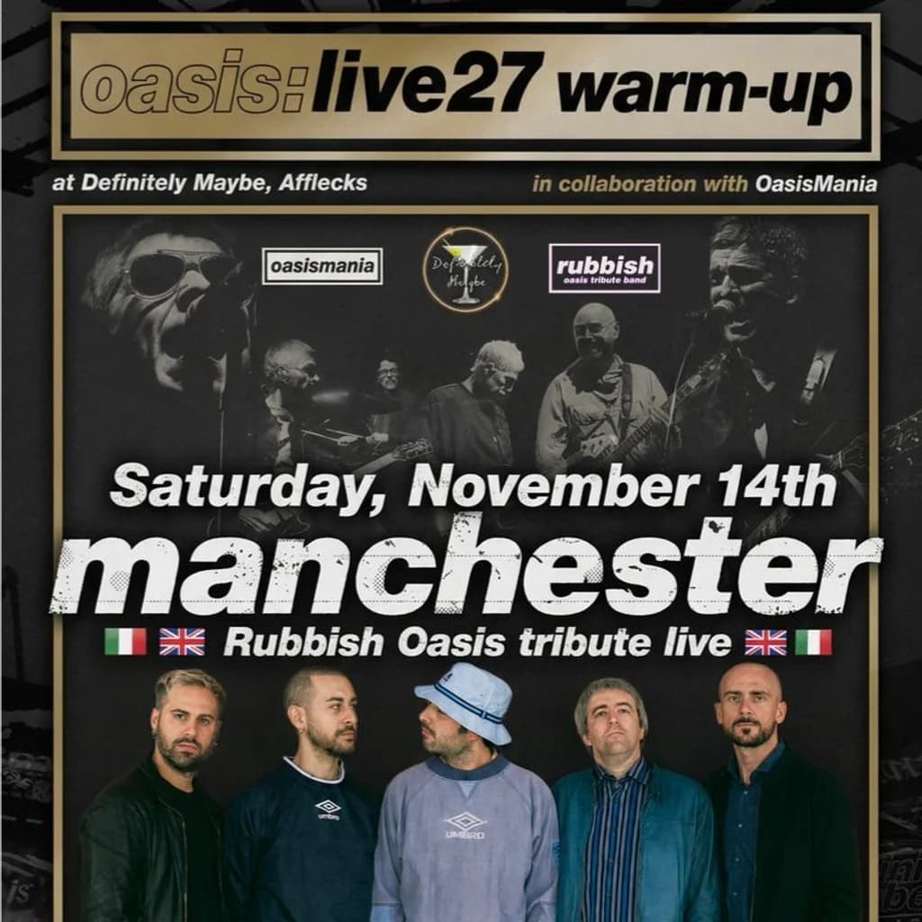 Rubbish Oasis Tribute Band - Oasis Live '27 Warm Up Show! at Definitely Maybe Bar Afflecks
