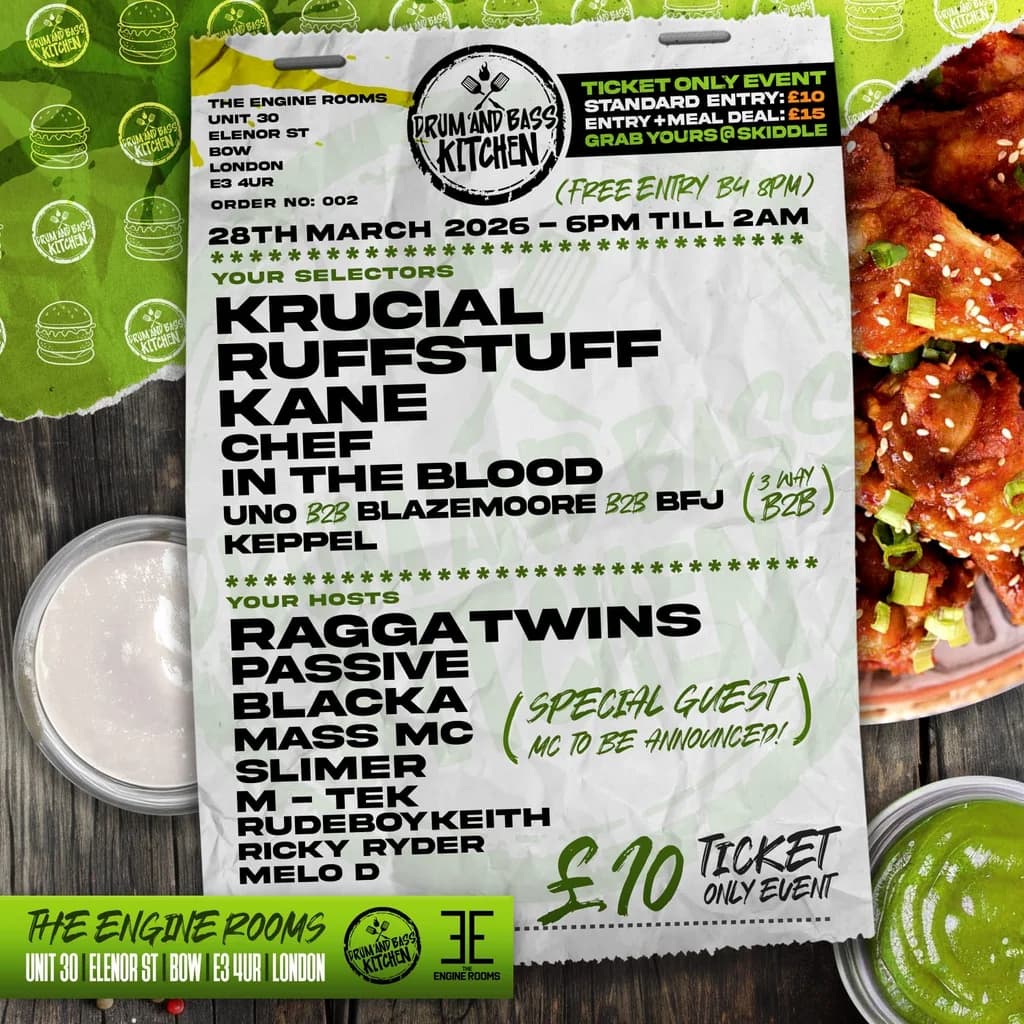 Drum and Bass Kitchen at The Engine Rooms Rehearsal Studios