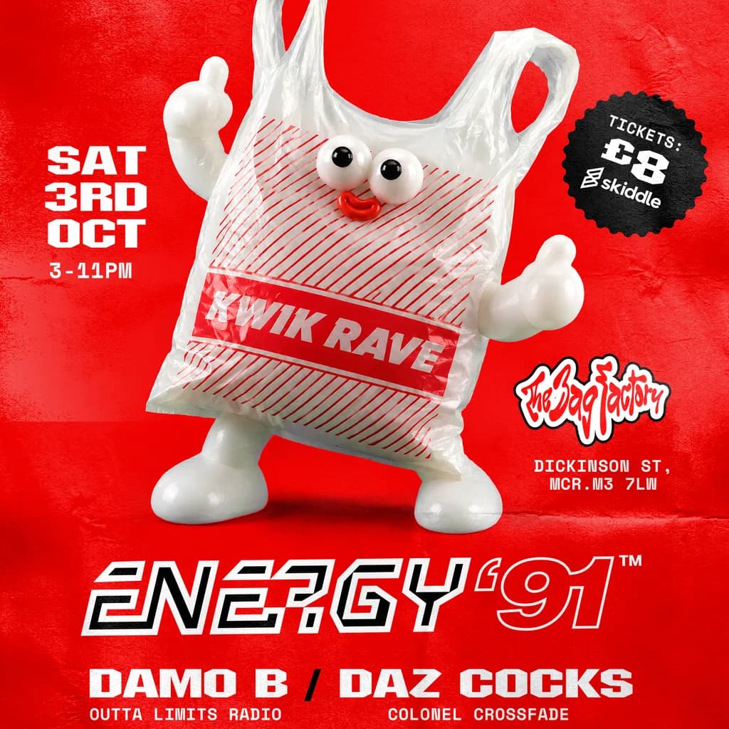 Energy 91 Oldskool Rave at The Bag Factory (next To The White Hotel)