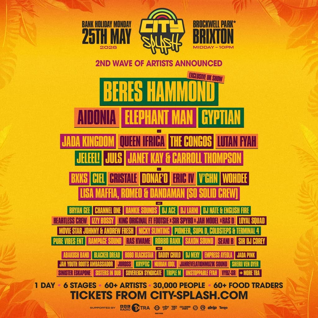 City Splash 2026 at Brockwell Park Dulwich Rd, London SE24 0PA