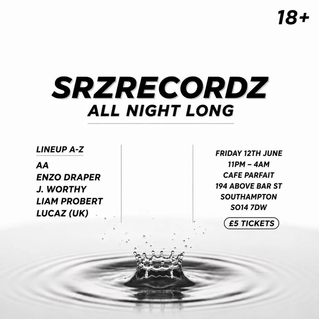SRZ RECORDZ All Night Long at Cafe Parfait 
