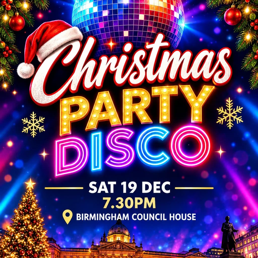Christmas Disco Party at Banqueting Suite At The Council House