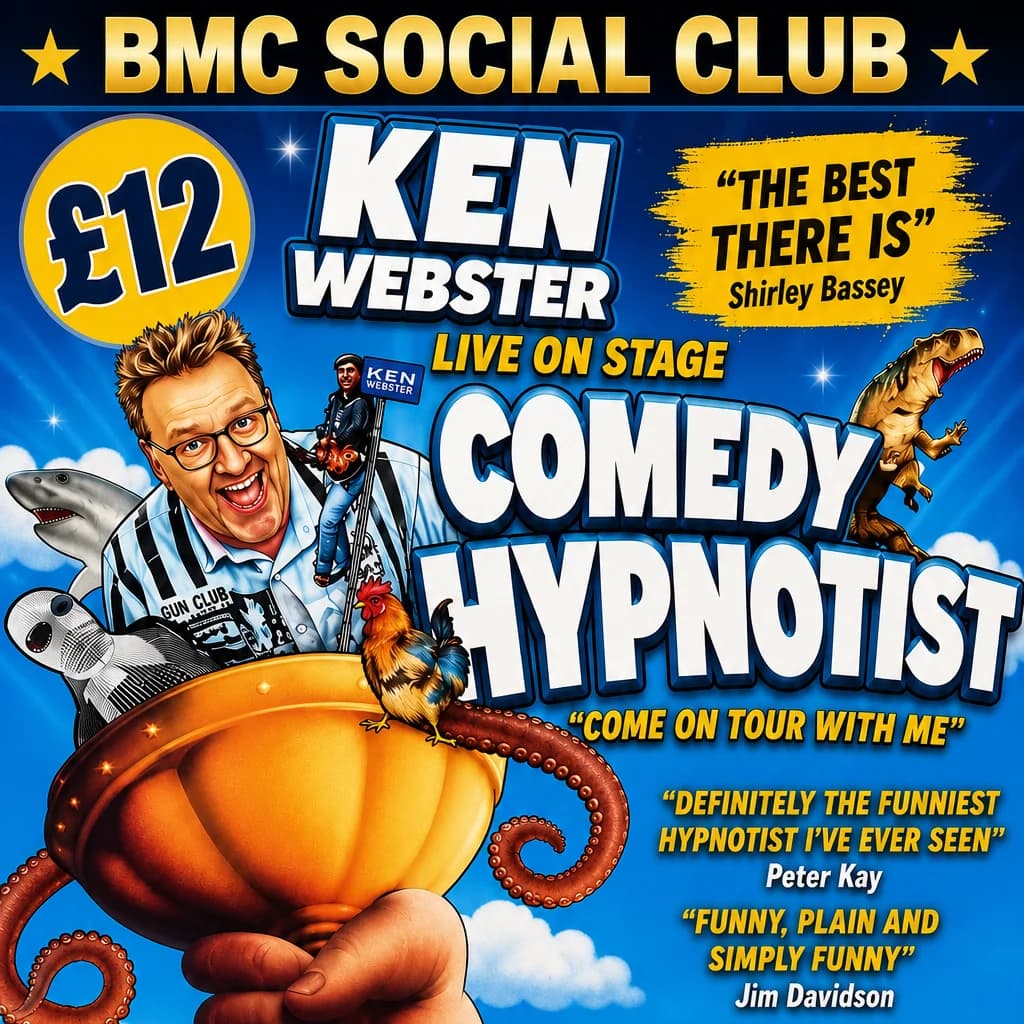Ken Webster comedy hypnotist at Bmc Club