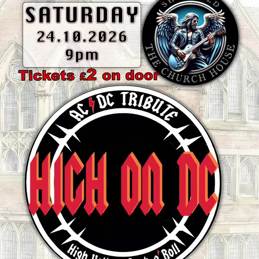 Upcoming event poster at The Church House