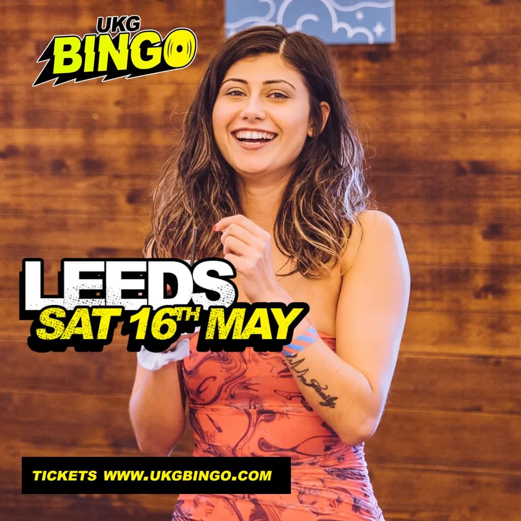 UKG BINGO Sat 16th May Leeds at The Warehouse