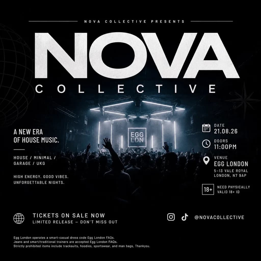 Nova all night at Egg London