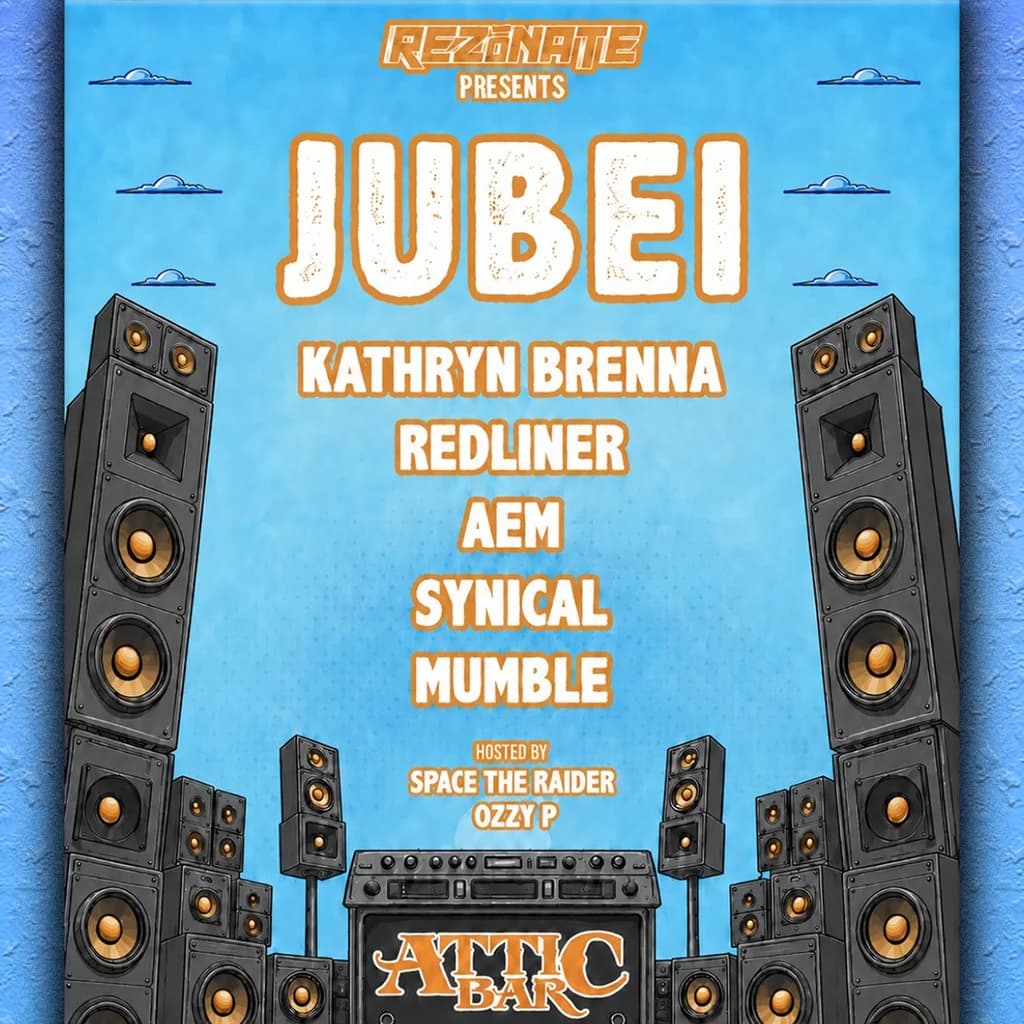 Rezonate presents: Jubei + more at The Full Moon And Attic Bar