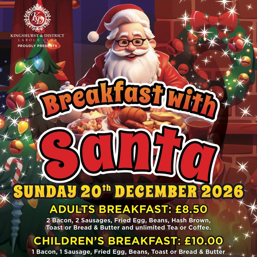 Breakfast with Santa at Kingshurst Labour Club 