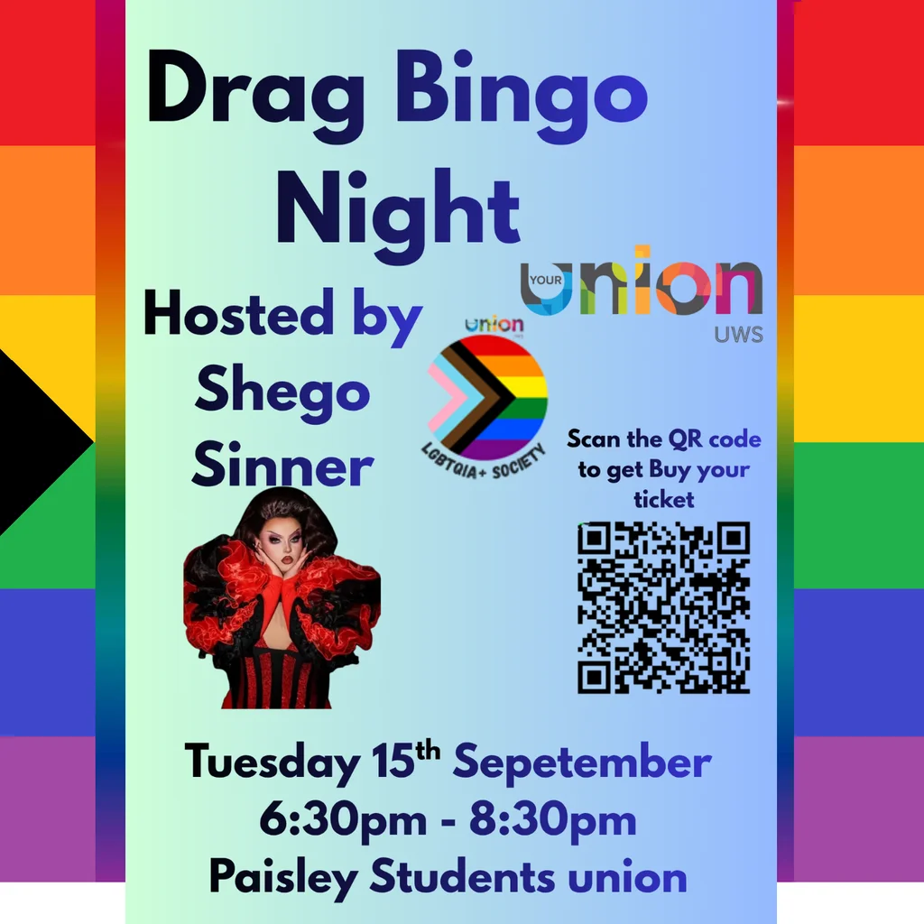 Drag Bingo Feat. Shego Sinner at Sudent Union, Paisley