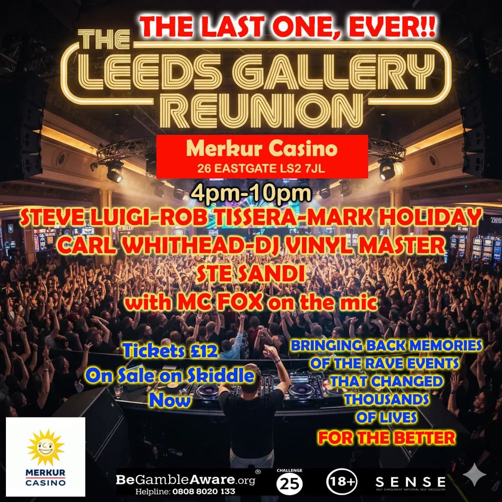 Leeds Gallery Reunion 2026 at Merkur Casino   Leeds