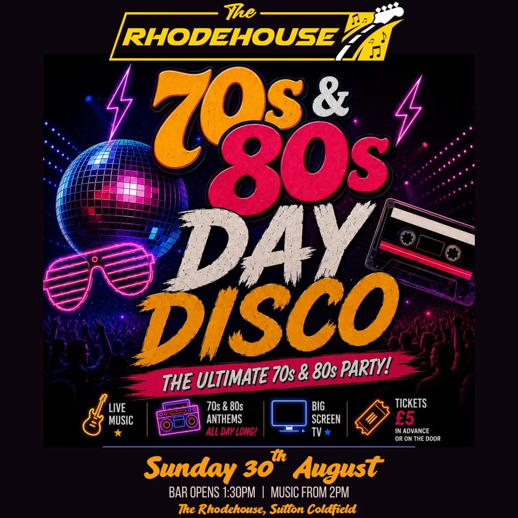 70s & 80s Day Disco at The Rhodehouse