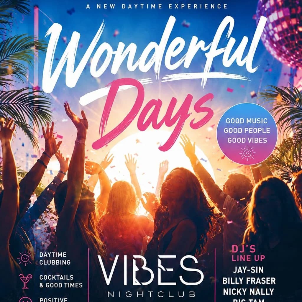 Free Day Rave Wonderful Days at Vibes Glasgow