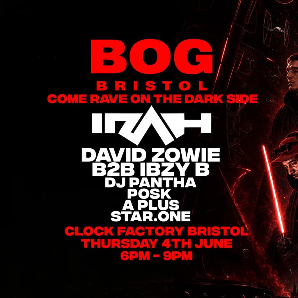 BOG Bristol x IRAH at Clock Factory Bristol