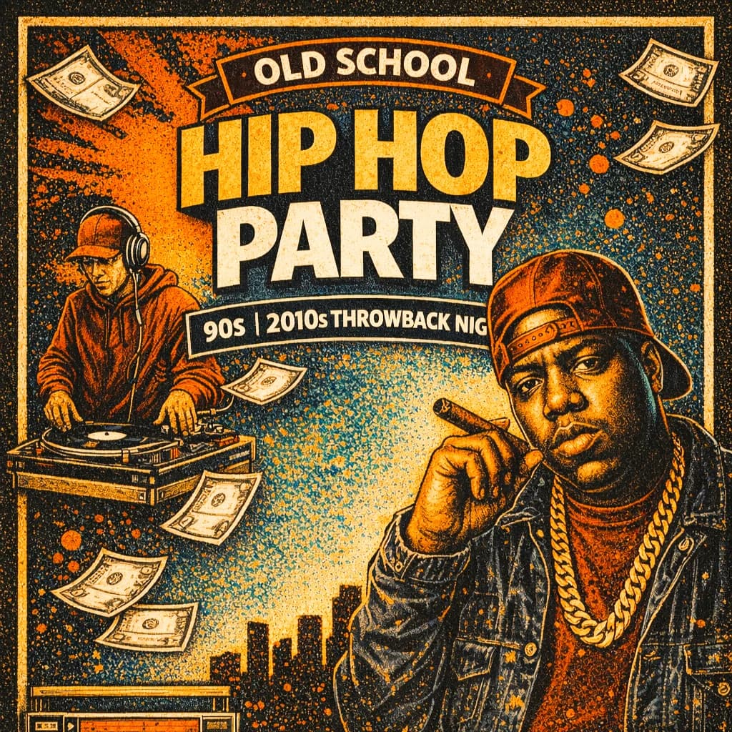 Old school hip hop party at One Three Six Lounge Erdington B23 6DN