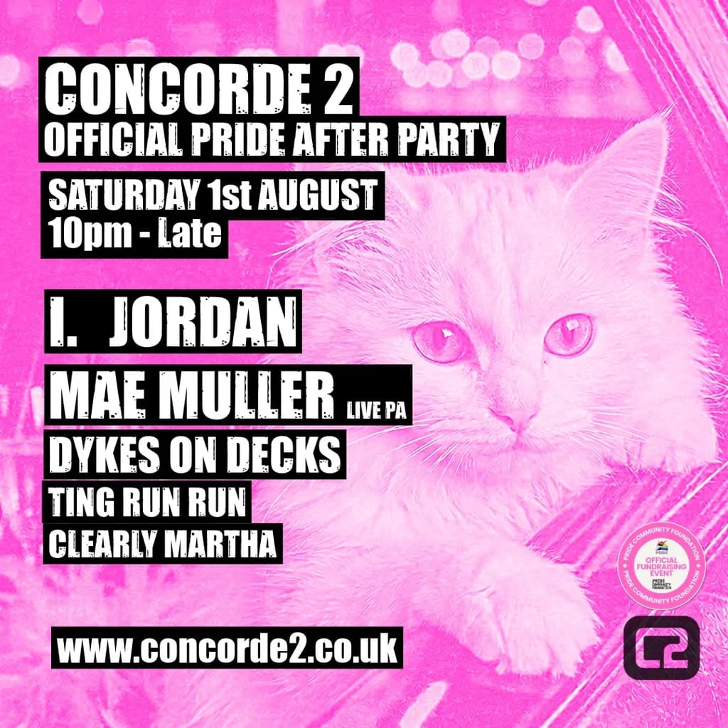 Official Pride After Party at The Concorde 2