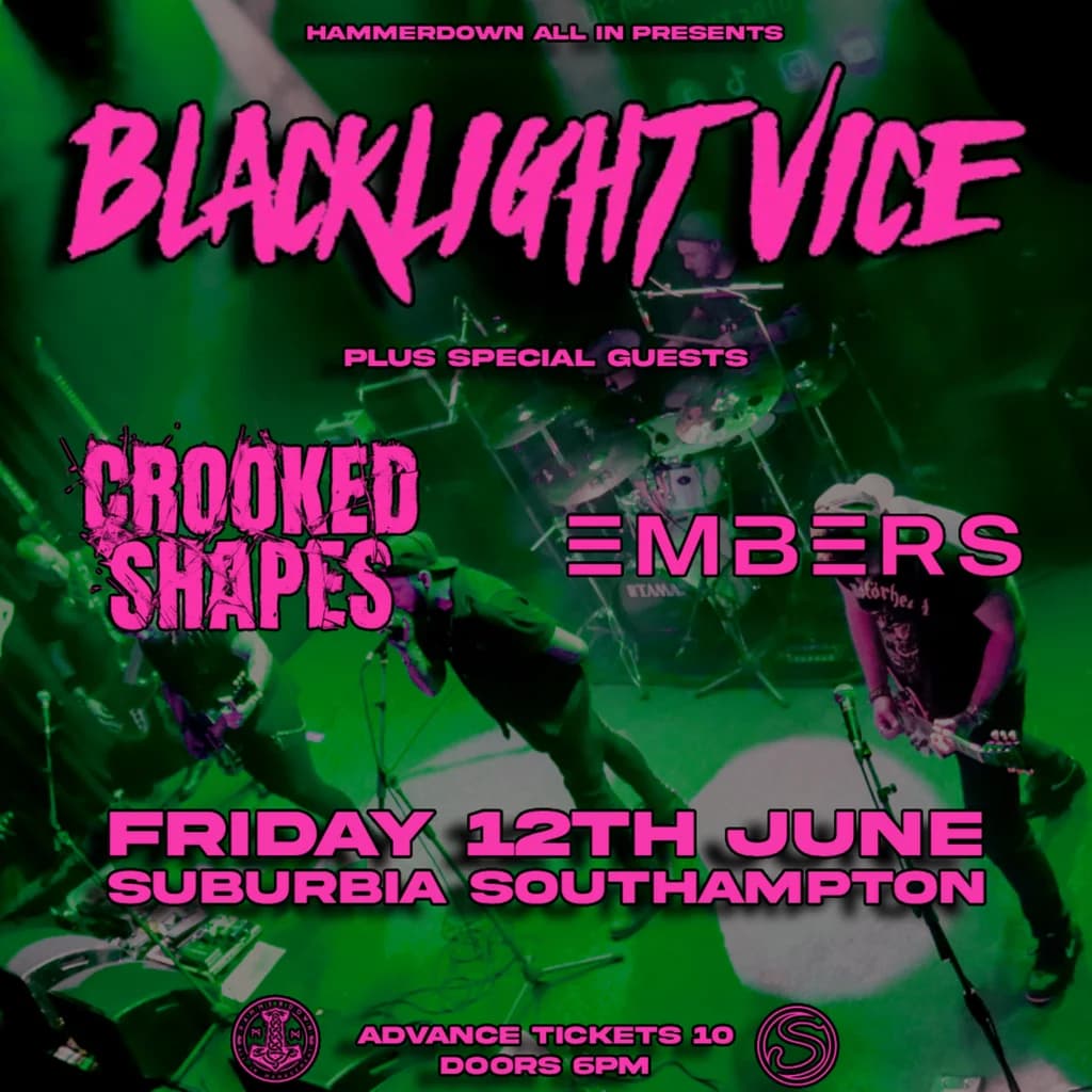 Blacklight Vice at Suburbia Southampton