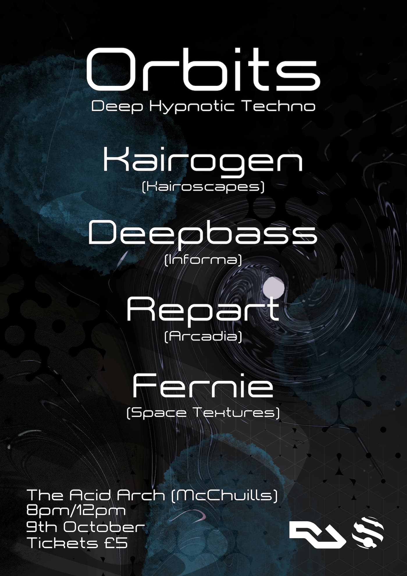 Orbits: Deep Hypnotic Techno with Kairogen at McChuills Music Bar & Venue
