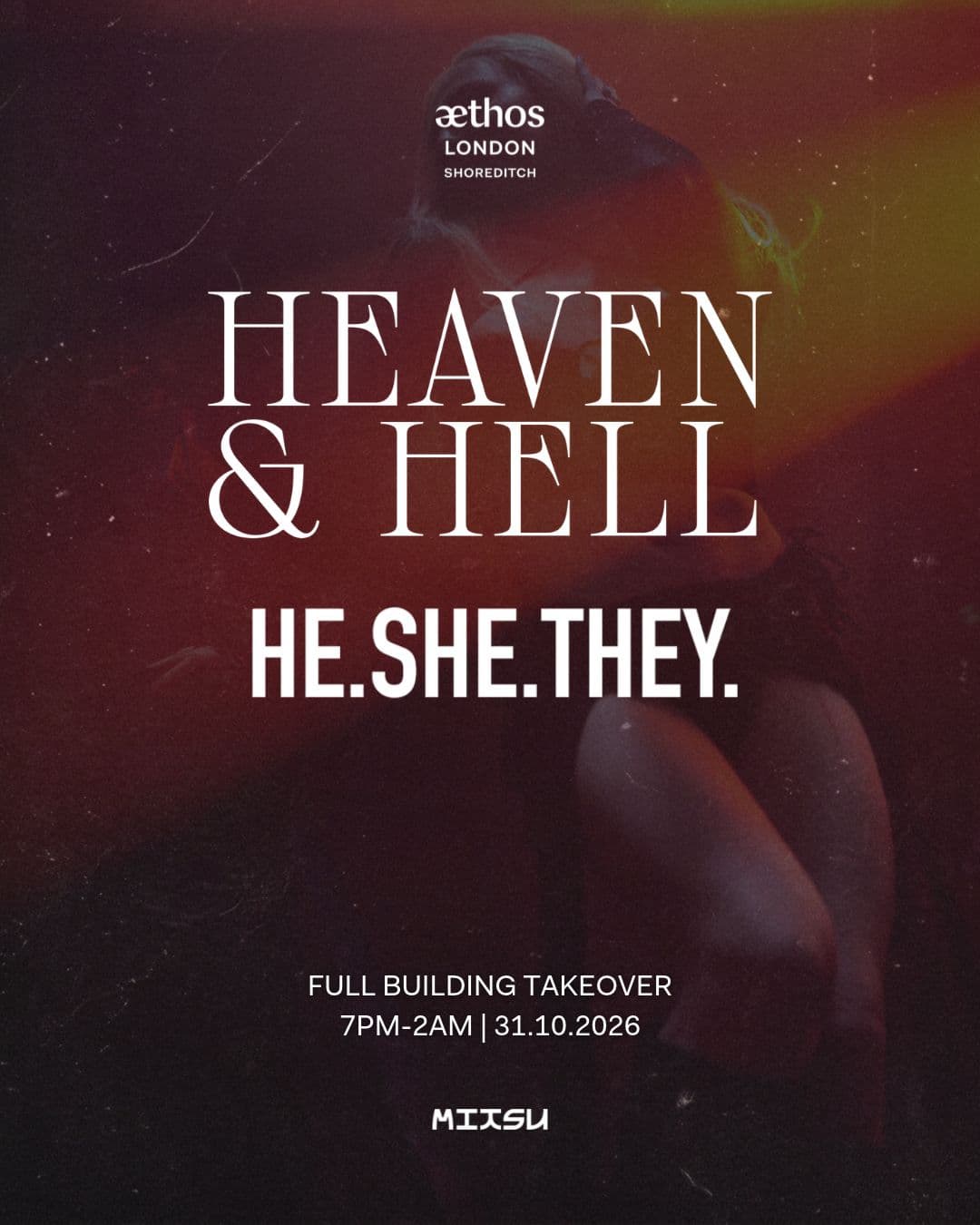 Heaven & Hell Halloween Party at Aethos London Shoreditch & Mitsu