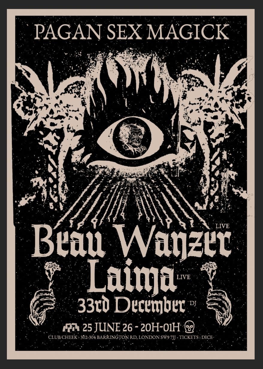 Pagan Sex Magick #004: Beau Wanzer + Laima at CLUB CHEEK
