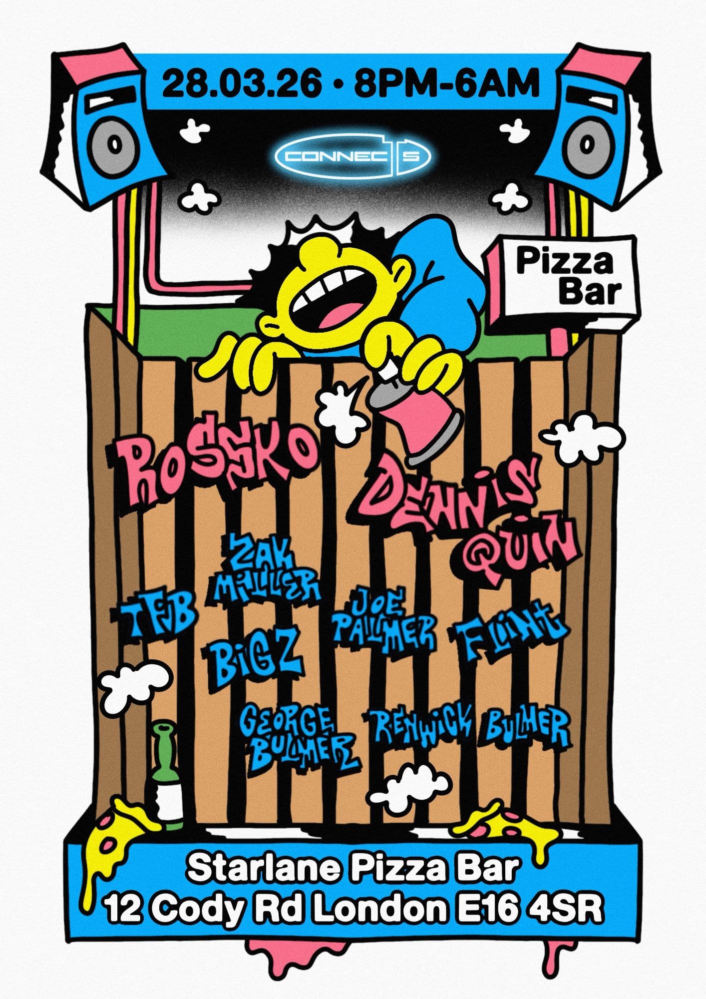 Connects in Star Lane with Rossko and Dennis Quin at Starlane Pizza Bar