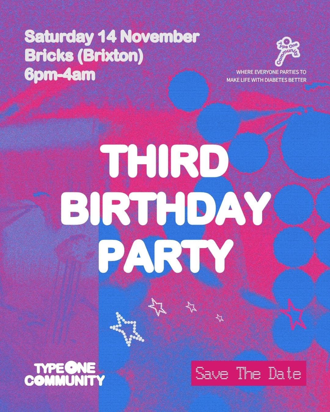 Type One Community: Third Birthday at Bricks