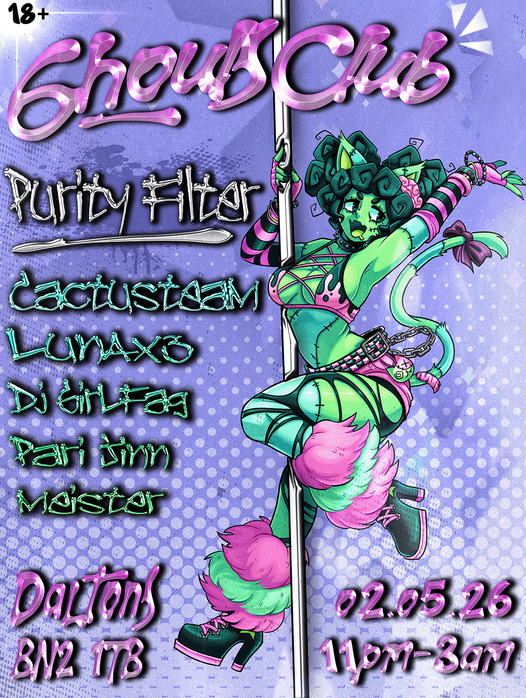 Ghouls Club X Purity FIlter - Brighton at Daltons Brighton
