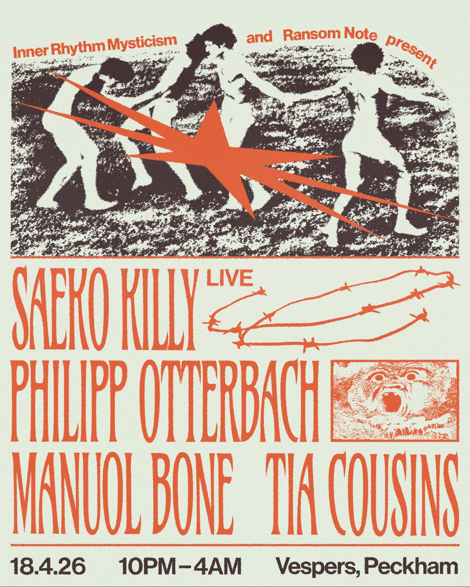 IRM x Ransom Note: Saeko Killy (Live) / Philipp Otterbach + more at Vespers Club