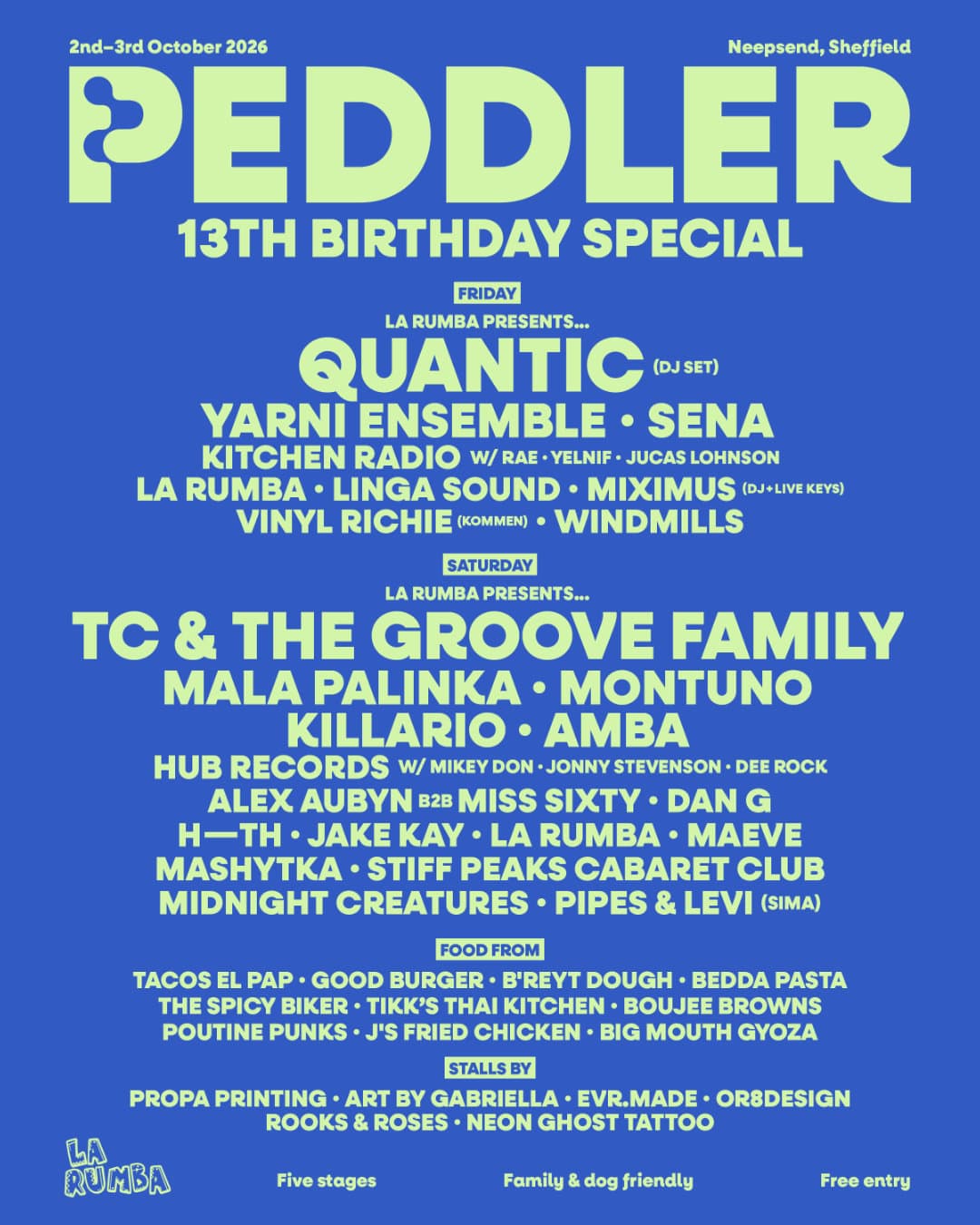 La Rumba x Peddler 13th Birthday: Quantic (DJ), TC & The Groove Family + more [FREE ENTRY] at Peddler Warehouse