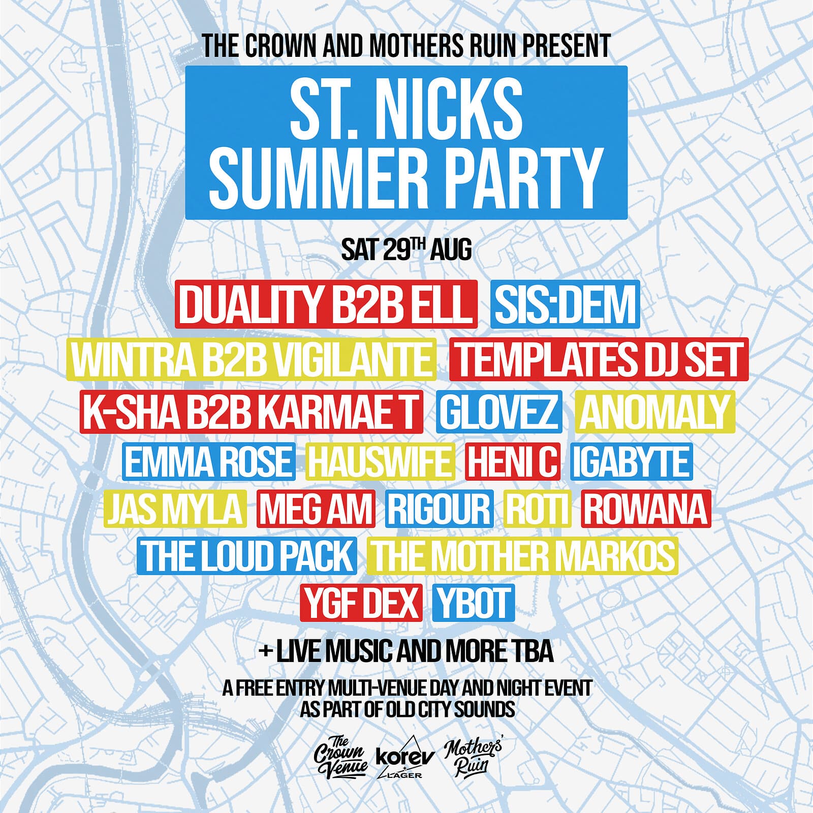 St. Nicks Summer Party: Duality B2B Ell, SIS:DEM, Void Radio + more at The Crown Venue