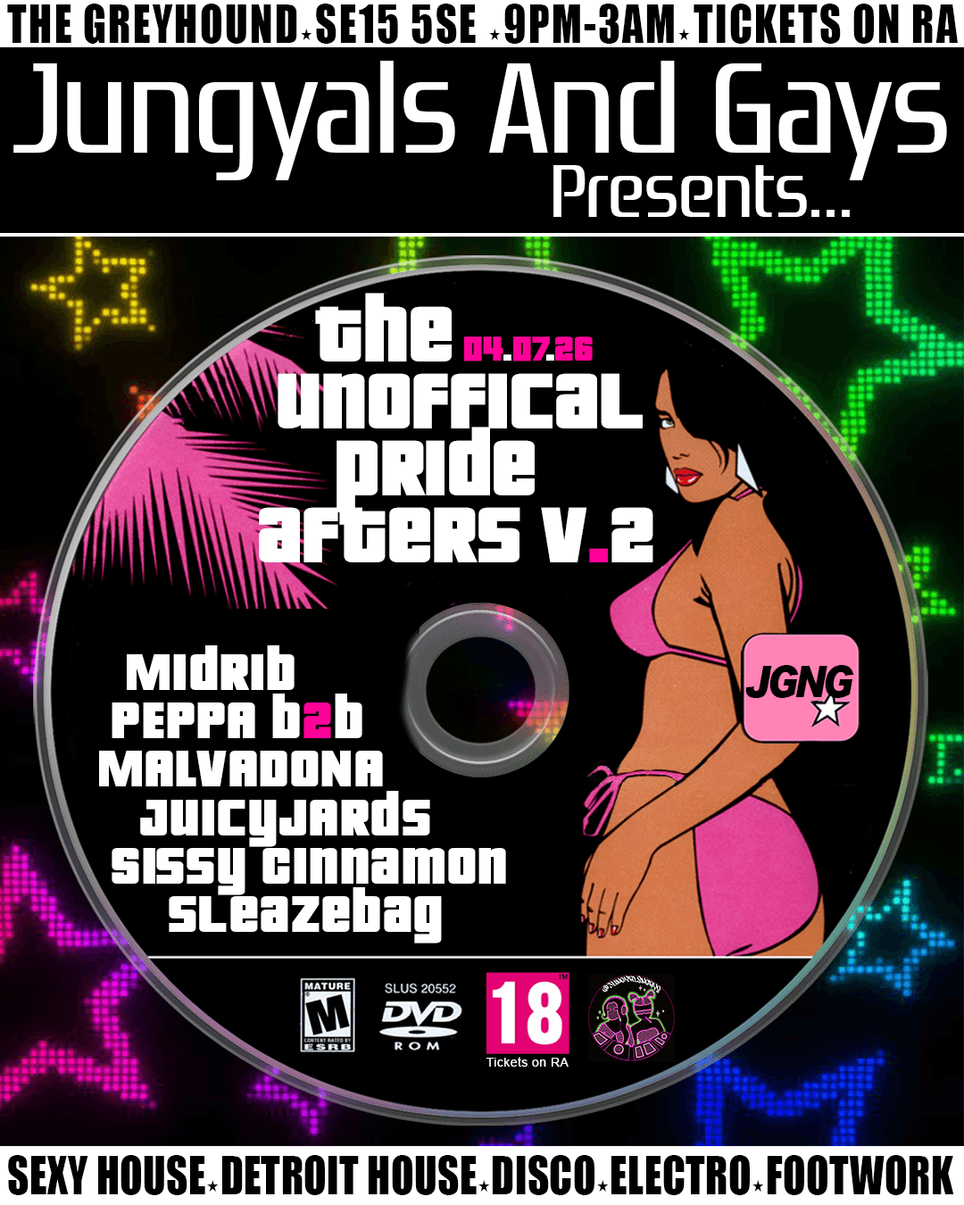 jungyals and gays PRESENTS: THE UNOFFICAL PRIDE AFTERS V.2 at The Greyhound