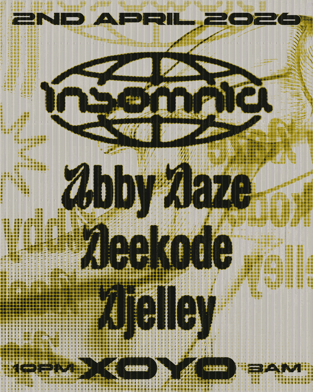 Insomnia London: Abby Daze, Deekode DJelley at Xoyo London