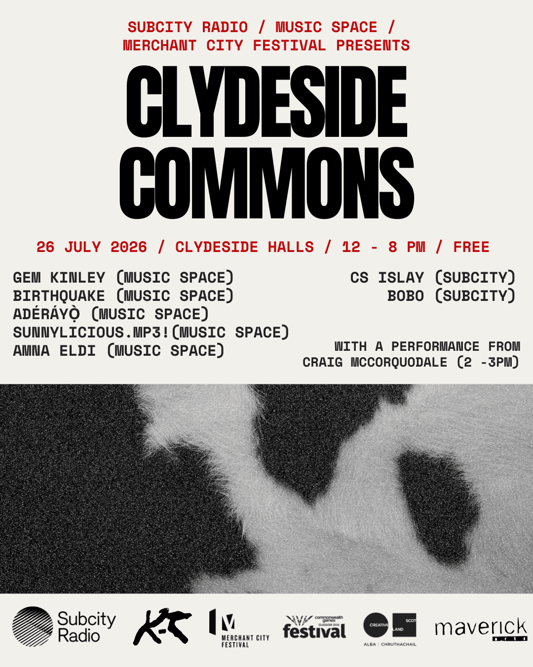 MUSIC SPACE x Subcity Radio x Merchant City Festival present