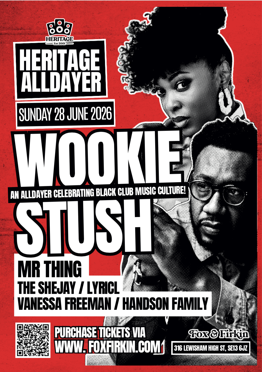 Handson Family presents Heritage Stage w/ Wookie & Stush at Fox And Firkin