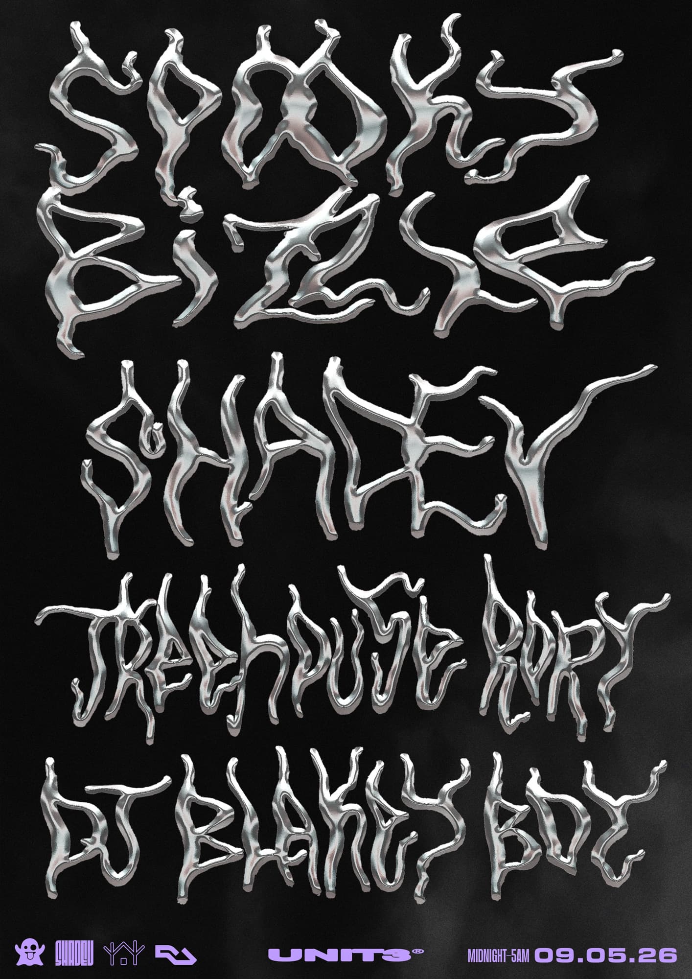[CANCELLED] Spooky Bizzle / SHADEV / Treehouse Rory / DJ Blakey Boy at UNIT 3