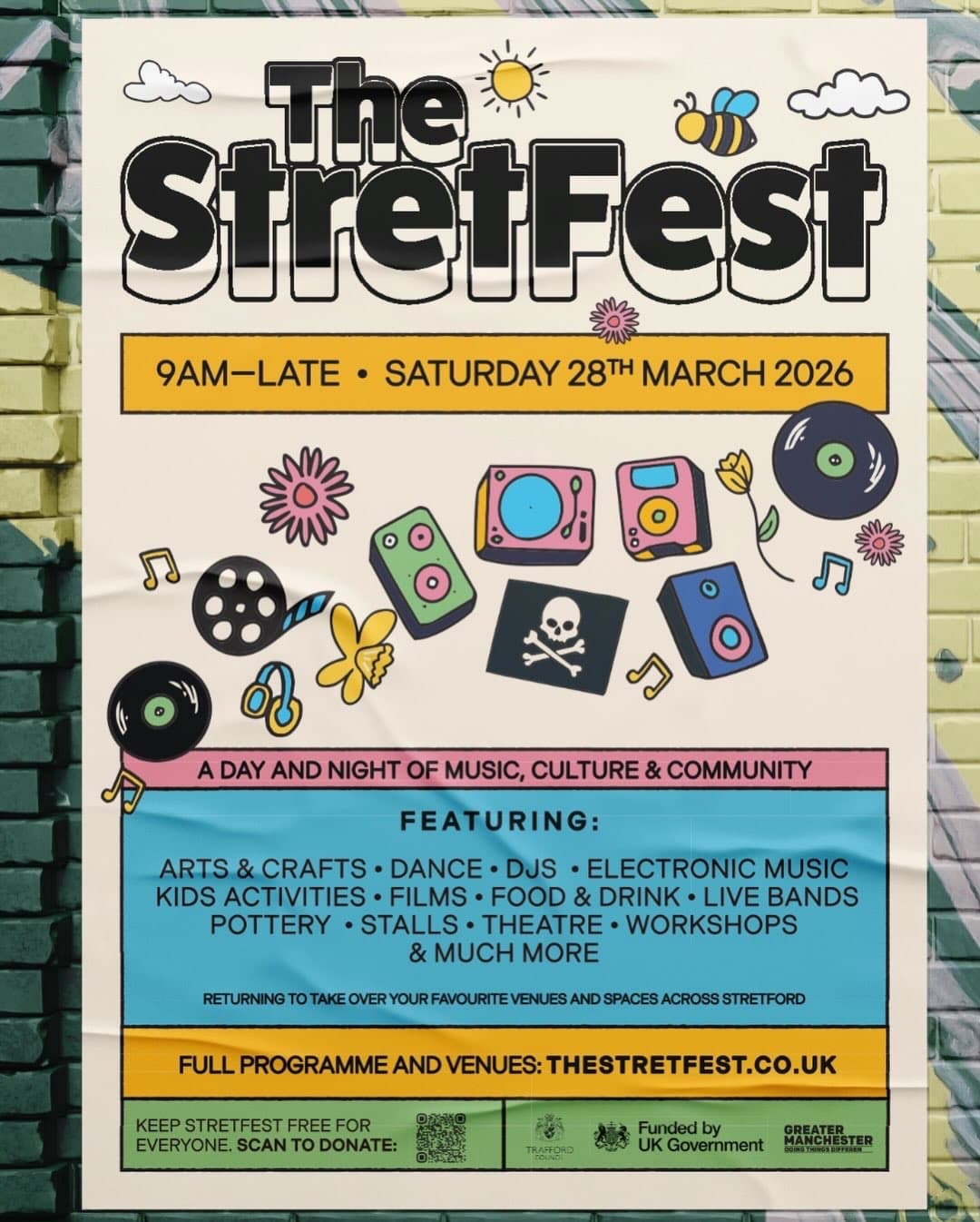 The StretFest 2026 - Stretford's Free, Community-Led Music & Arts Festival at TBA - Venues Across Stretford