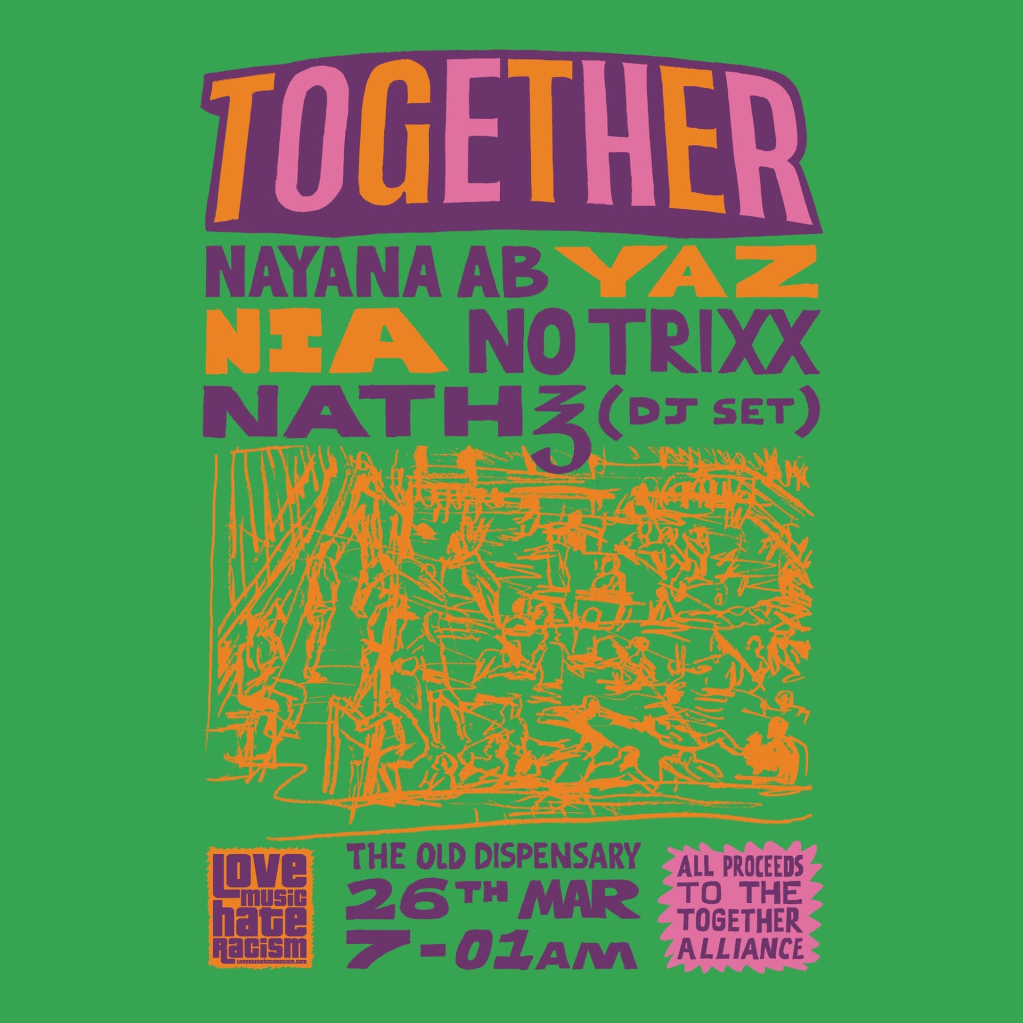 LOVE MUSIC HATE RACISM at The Old Dispensary