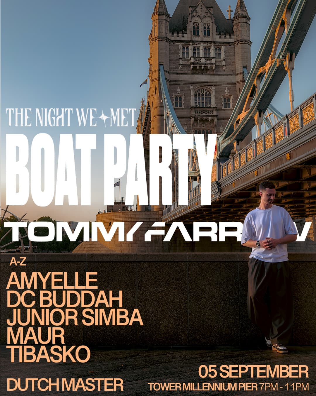 TNWM: Boat Party with Tommy Farrow, Tibasko, Junior Simba & more at The Dutch Master