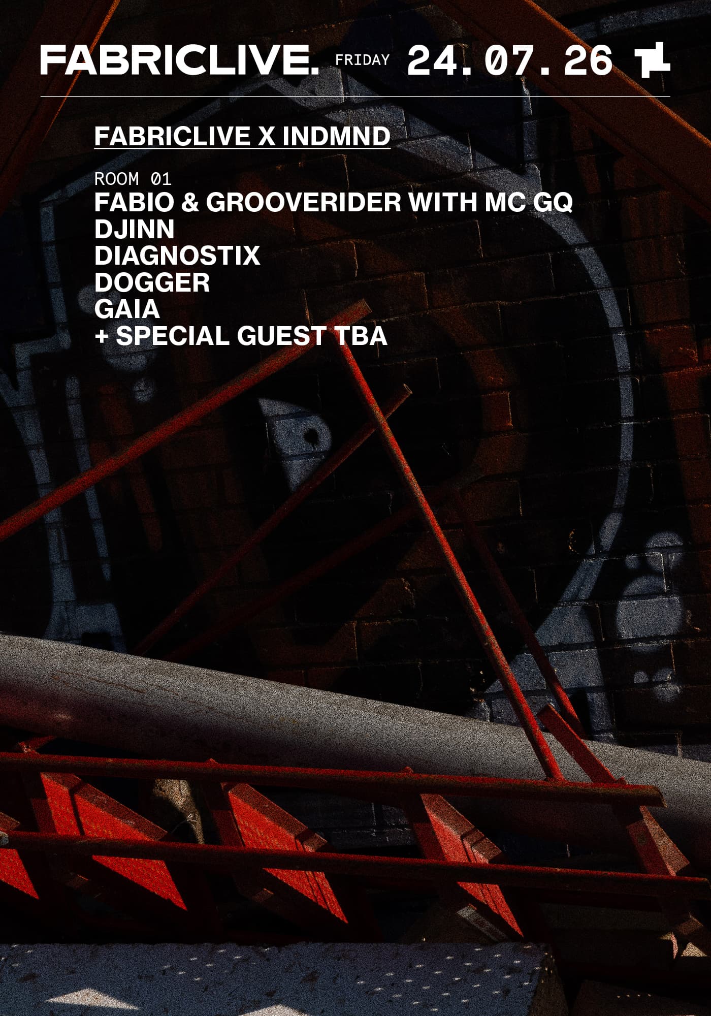 FABRICLIVE: Fabio & Grooverider, Djinn, Diagnostix, dogger, Gaia, MC GQ + more TBA at Fabric London