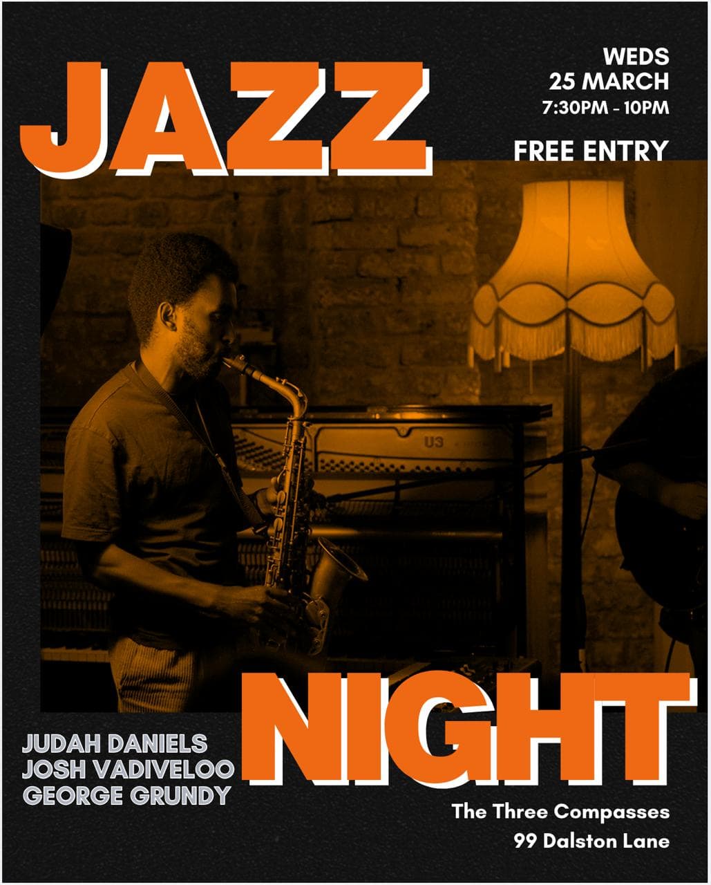 The Judah Daniels Trio, Live Jazz at The Three Compasses at Three Compasses