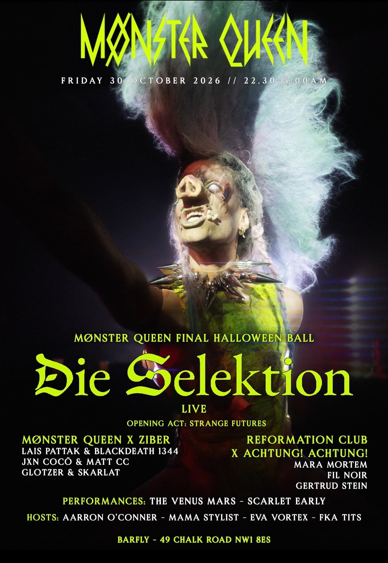 Mønster Queen - THE FINAL HALLOWEEN BALL w/ Die Selektion (LIVE)  at Camden Assembly
