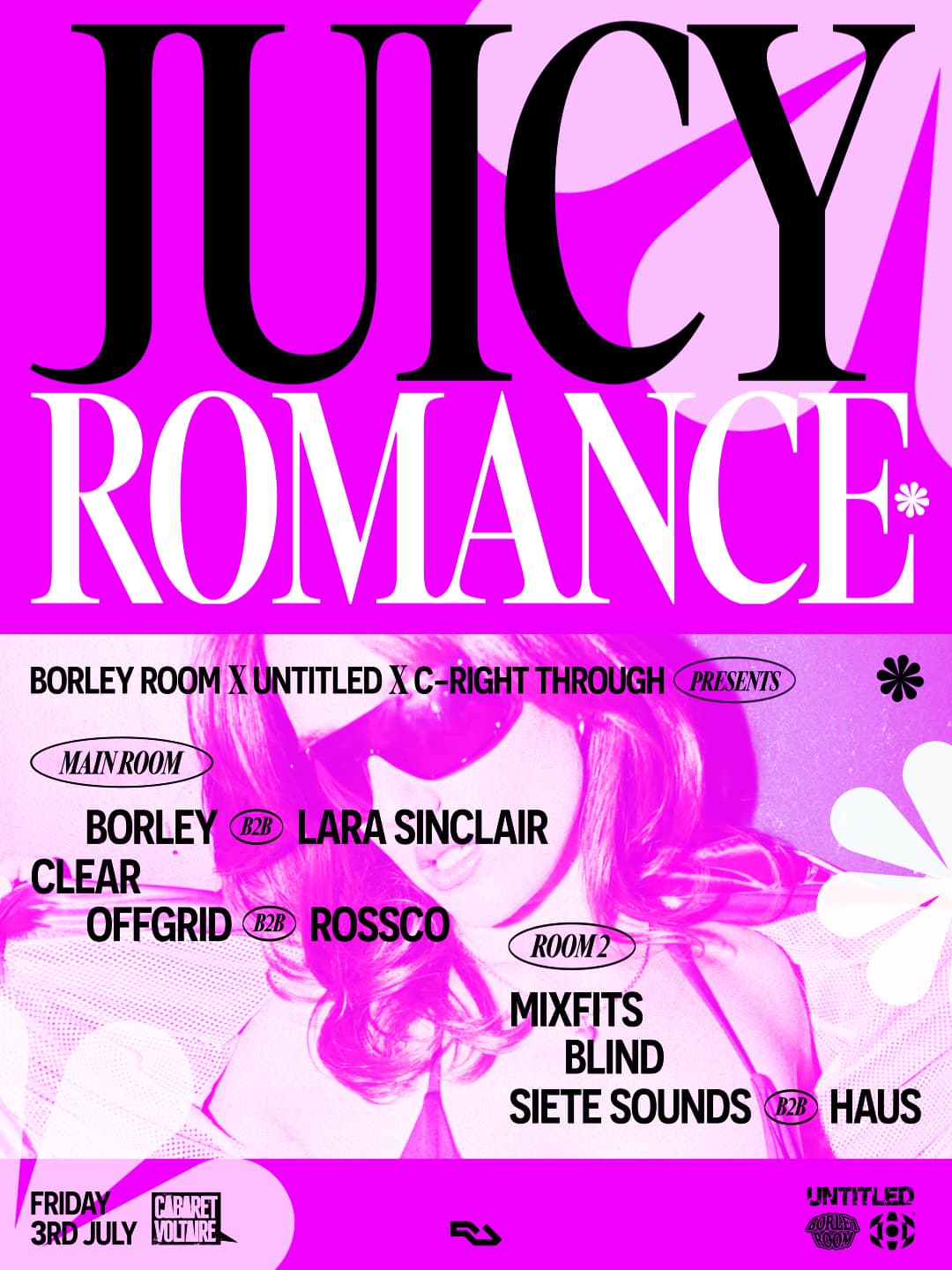 Borley Room x Untitled x C-Right Through: Juicy Romance at Cabaret Voltaire