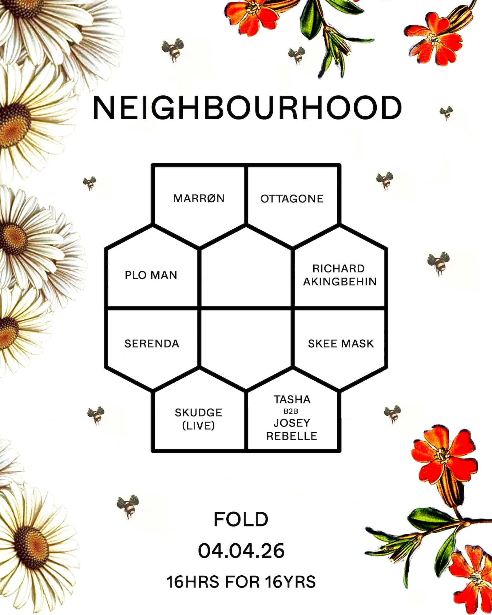 Neighbourhood w/ MARRØN, Richard Akingbehin, PLO Man, Skee Mask, Skudge (Live) at FOLD