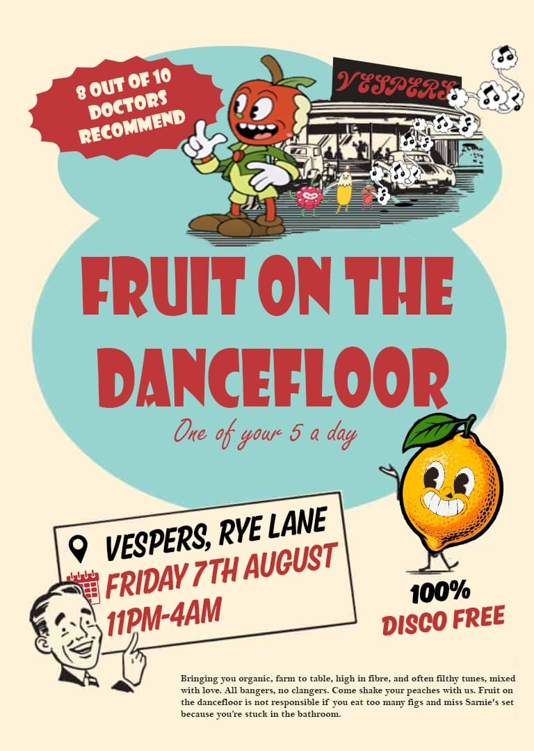 Fruit on the Dancefloor at Vespers Club