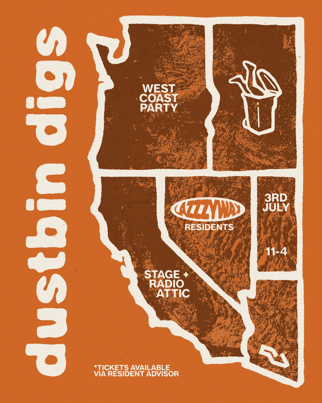Dustbin Digs - West Coast Party at The Radio Room @ Stage & Radio