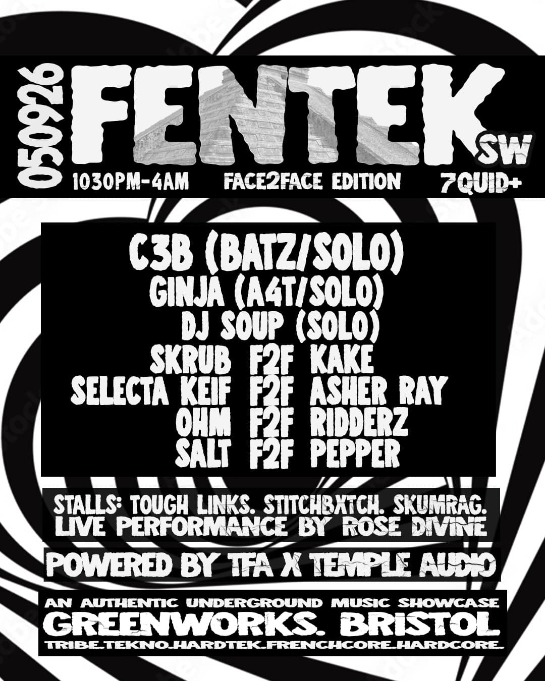 Salt & Peppers FENTEK SW #4: C3B. GINJA & More (FACE2FACE EDITION) at Greenworks