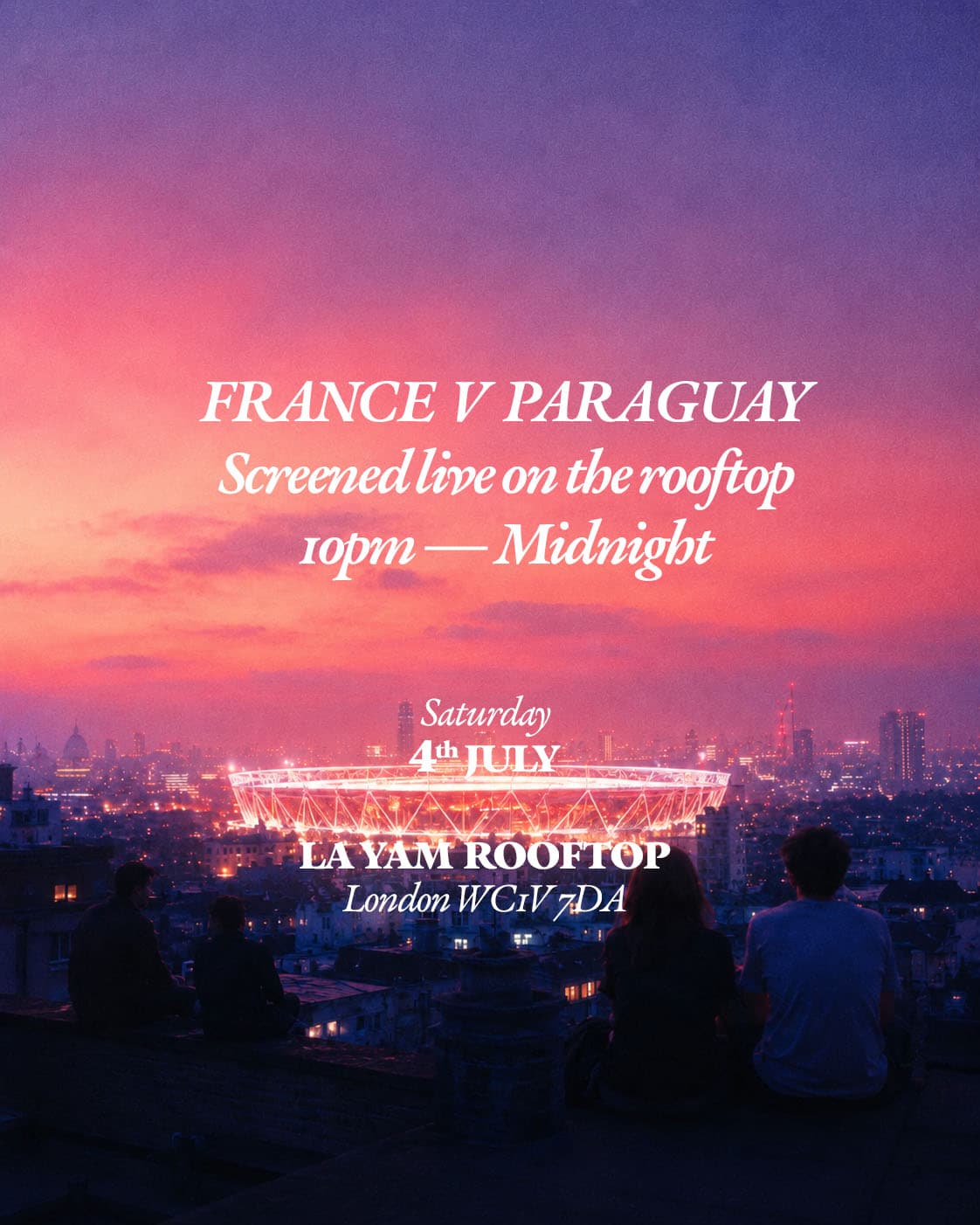 France v Paraguay on the Roof