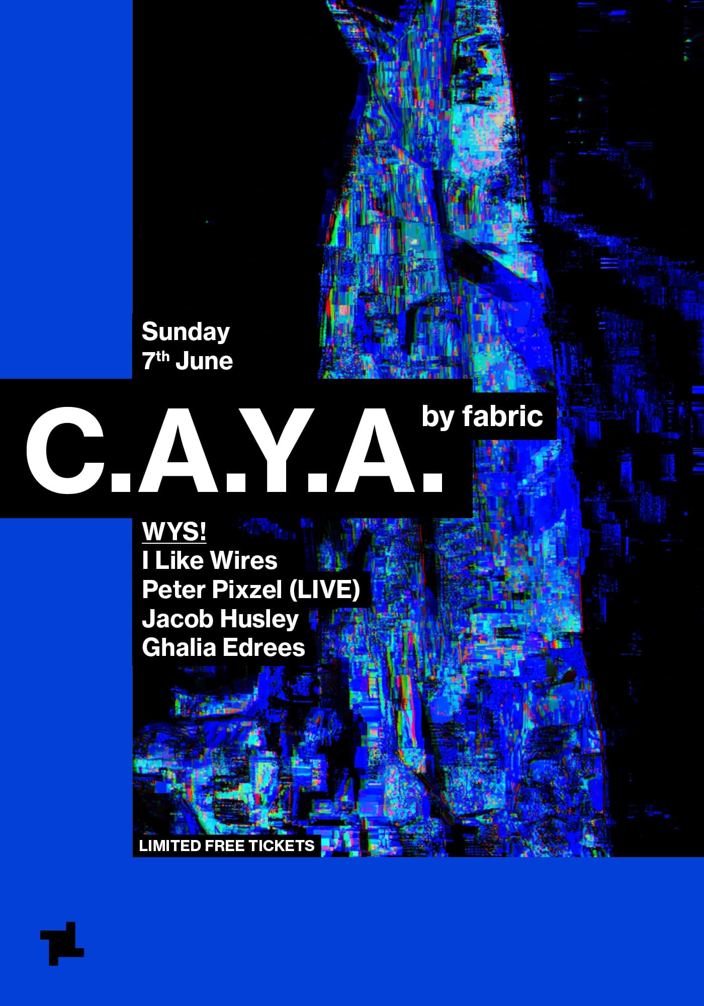 CAYA by fabric: WYS! - I Like Wires, Peter Pixzel (Live), Jacob Husley, Ghalia Edrees at Fabric London